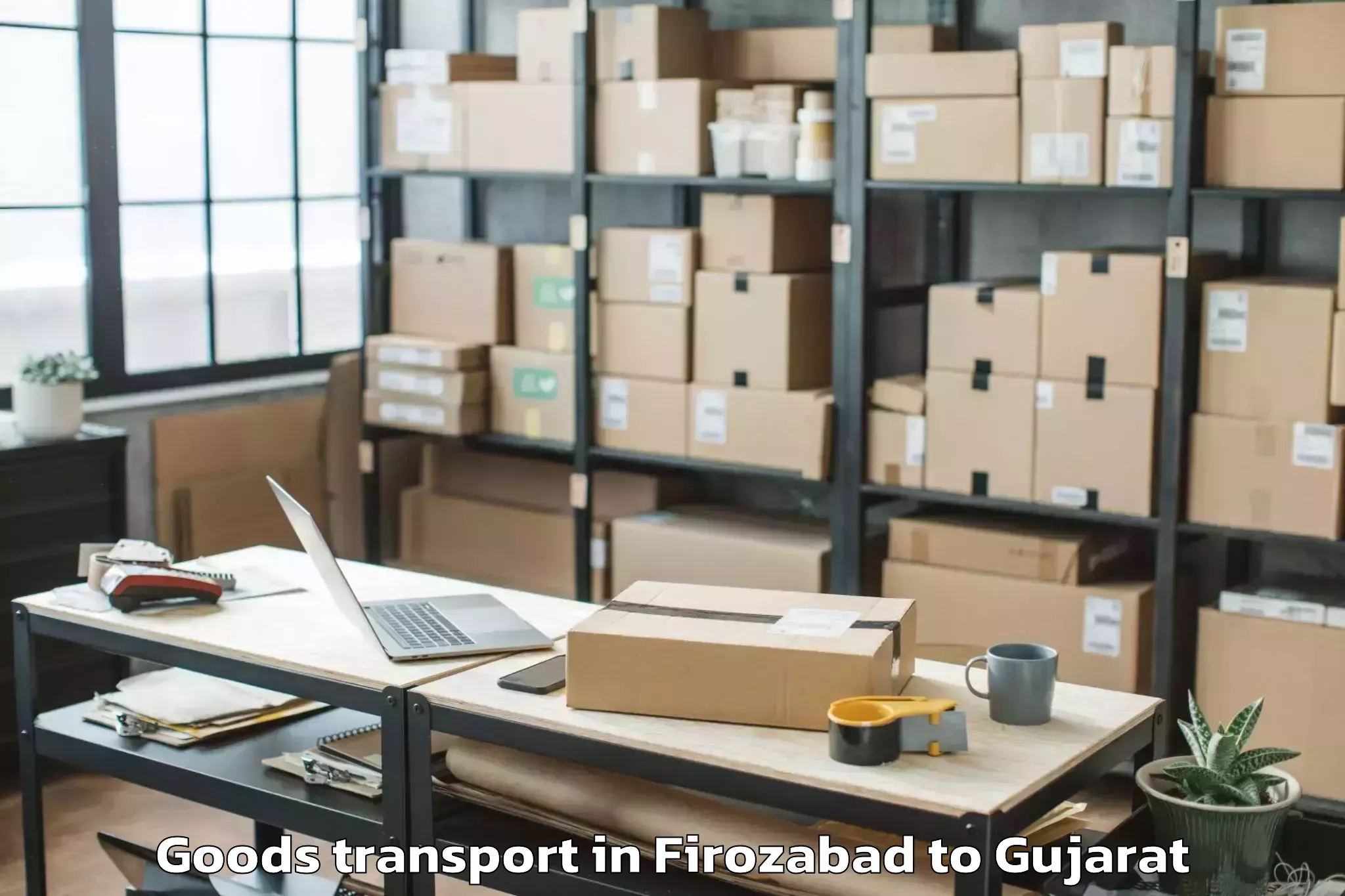 Book Firozabad to Bhavnagar Airport Bhu Goods Transport